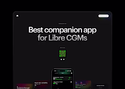 Landing page design for Ultrahuman M1