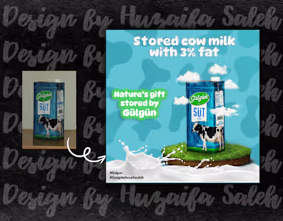 Milk pack social media advertisement 