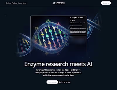 Redesigning the website of Aminoverse.