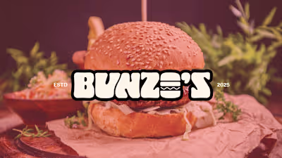 Bunzo's Burgers & More - Brand Identity & Packaging design