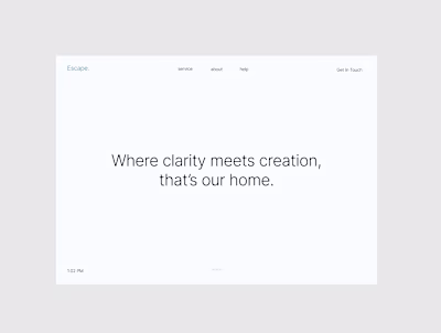 Minimal Hero section