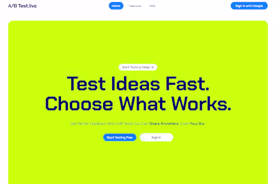 abtest.live (http://abtest.live) started as my weekend solut...