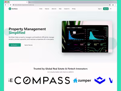 RentEase Landing Page Design