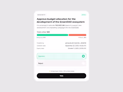 DAO voting proposal form