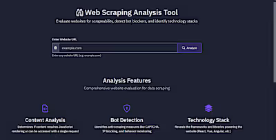 Web Scraping Analysis Tool Evaluate websites for scrapeabili...