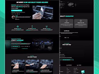 High Converting Product Landing Page