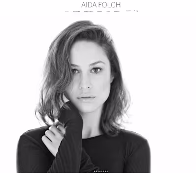 OFFICIAL WEBSITE for the Spanish actress AIDA FOLCH on Behance