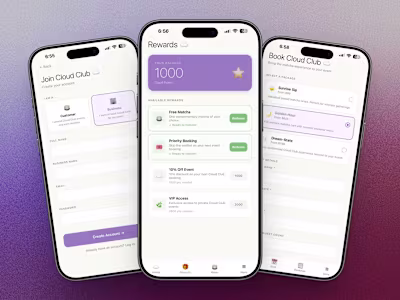 Cloud Club App - Loyalty & Booking Features 