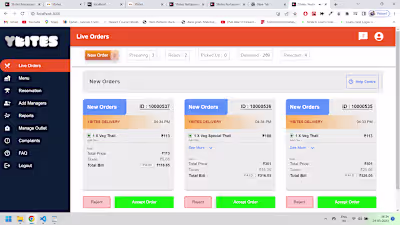 Restaurant Partner Website