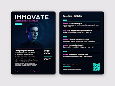 Innovate 2025 Conference Spread Design