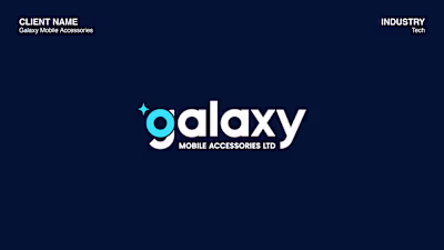 Galaxy Mobile Accessories Logo Design.