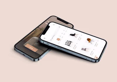 Clean and simple furniture app UI Design
