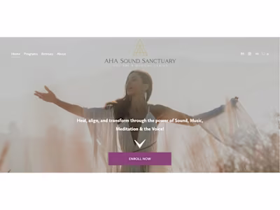 Podia Online Course- Music/Sound healing Course Website