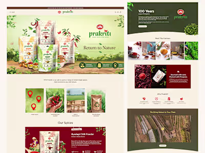 MTR Prakruti Website Design