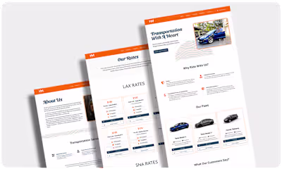 Family Owned Transportation Business Web Design and Copy 