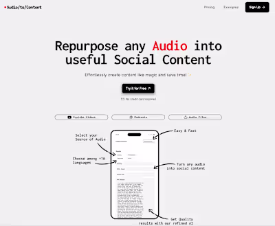 Audio/to/Content