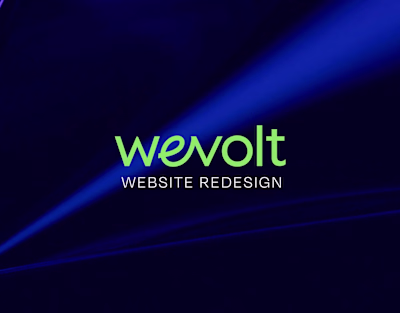 wevolt EV charging brand website design