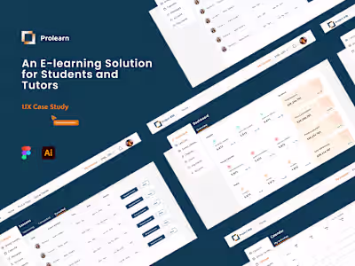 UX/UI Design for E-learning Platform