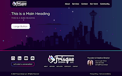 Frisque Design LLC - Header / Footer