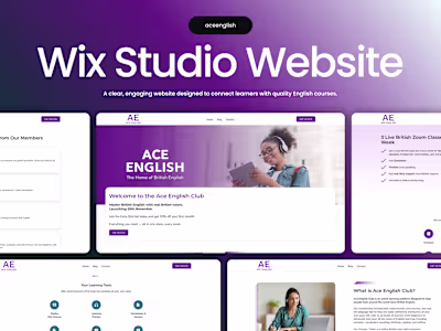 Wix Studio Website Development for English Club