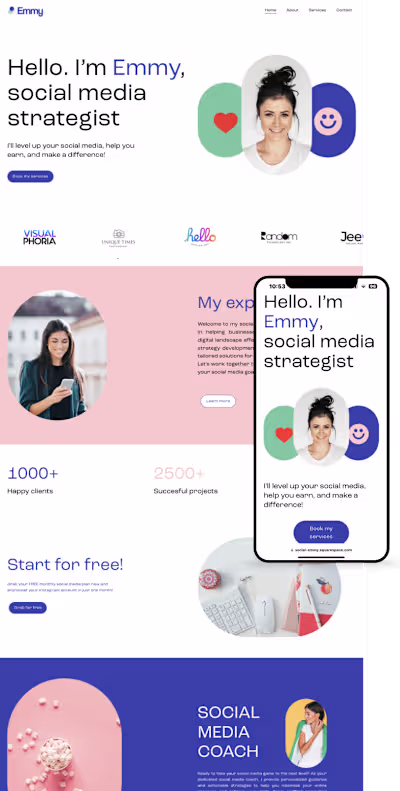 Marketing strategist custom website