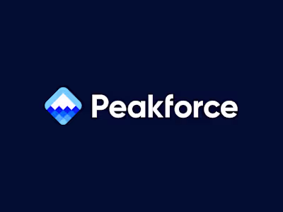 Approved logo and some rejected concepts for www.peakforce.d...