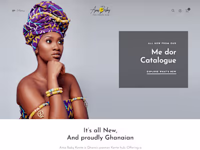 High-end E-commerce Website design for Ama Baby Kente