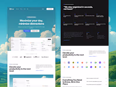 Framer Oval Geometric Minimalist Landing Page