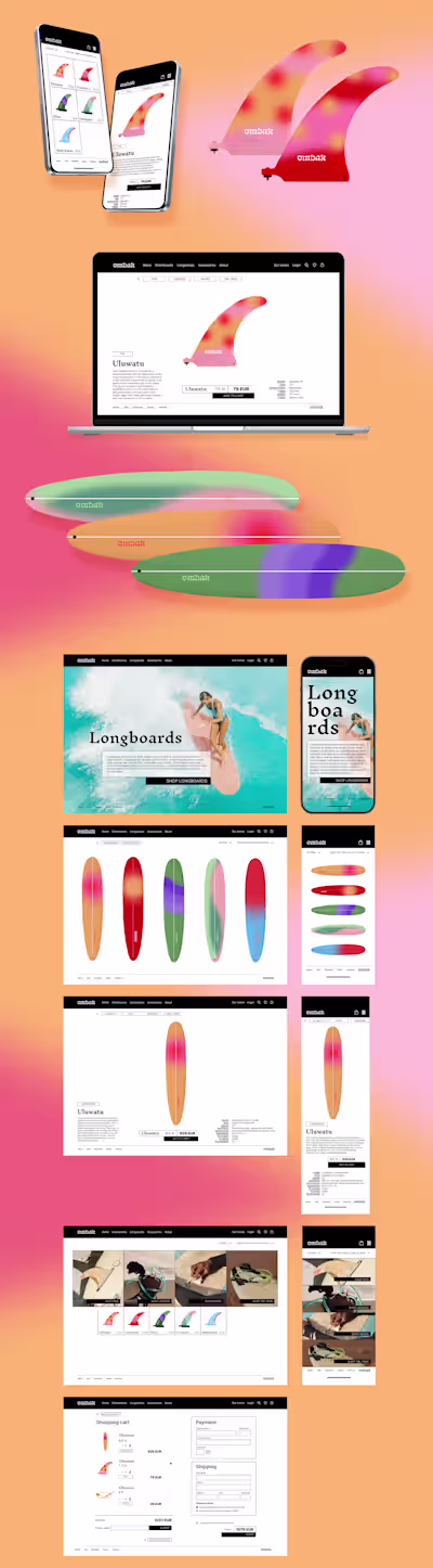 Website design - ombak, surfing, 2025