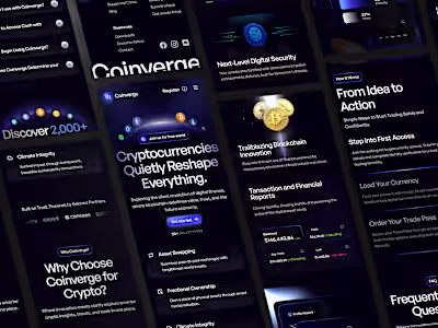 Crypto Responsive Landing Page | Mobile App