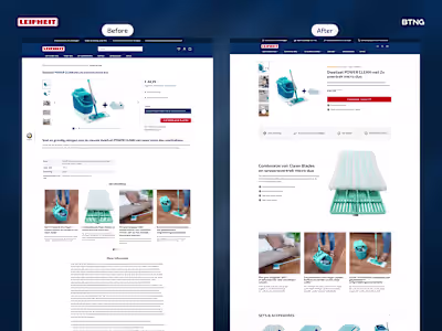 Leifheit Product Page Redesign