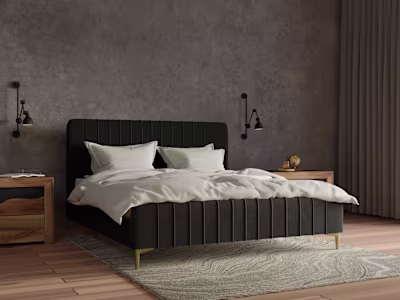 Product Visualization: Tufted Bed and Sofa