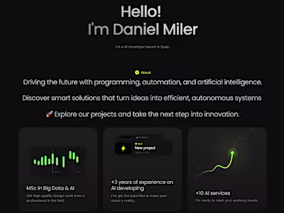 Creative Business Landind Page for Framer