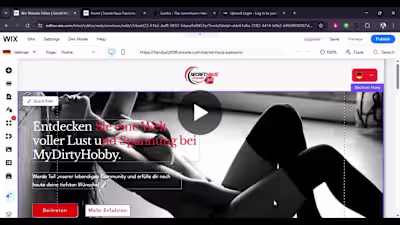 Bold Wix Landing Page Design for Secret Haus Passion