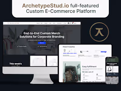 Custom E-Commerce Platform for ArchetypeStud.io