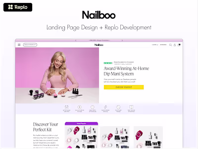 Nailboo | Landing Page Design + Replo Development