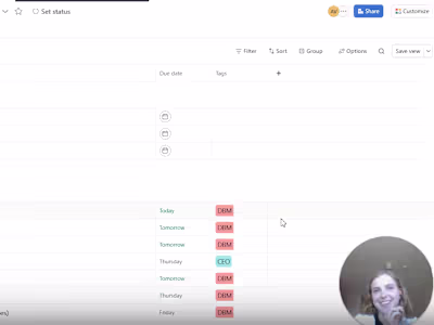 Full Scope Online Course Launch Planning in Asana