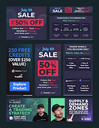 Trenspider Ads and Youtube Thumbnails