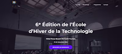 Event Website 'École d’Hiver de la Technologie'