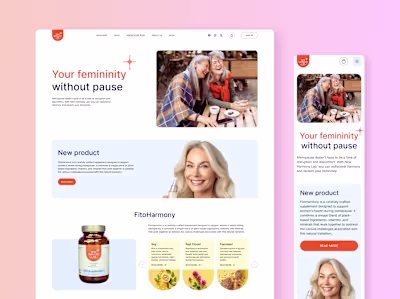 Wellness Vitamins E-commerce design