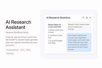 AI-Powered Research Assistant Workflow