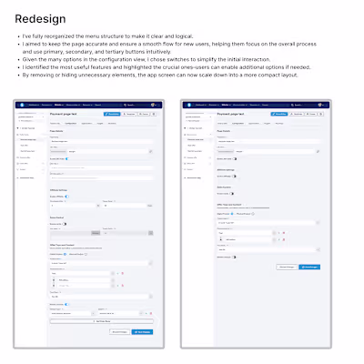 Redesign Configuration page