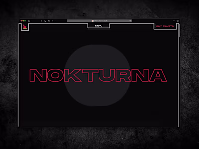 Nokturna Club –  Experimental Website Design