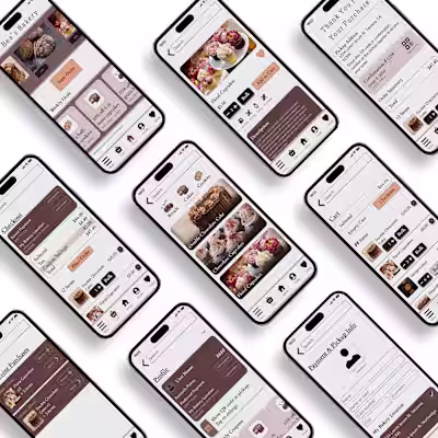 Bea's Bakery Dedicated App Mockups on Behance