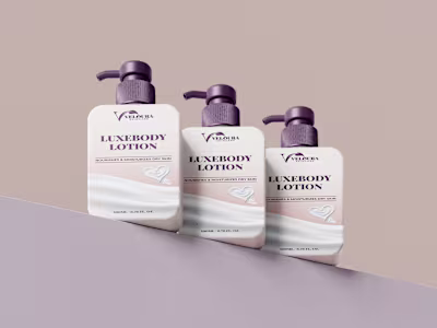 LuxeBody Lotion Packaging Design
