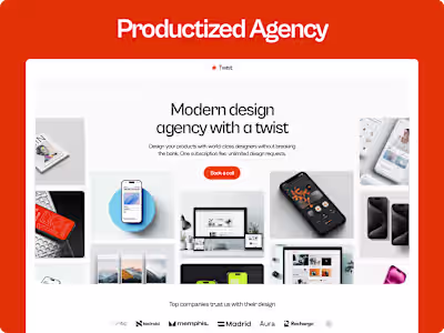 Twist - productized agency website