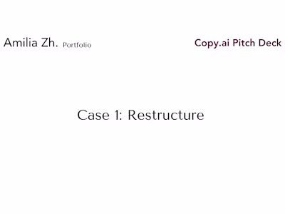 Pitch Deck: Restructured