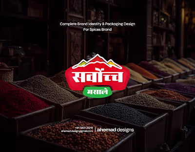 Complete Brand Identity & Packaging System for Indian Spices...