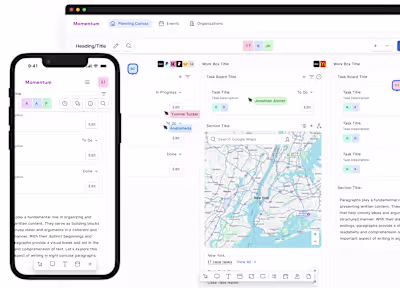 Multiplayer planning canvas for event