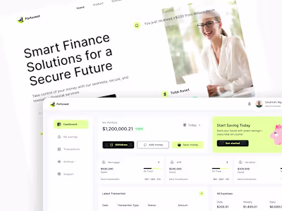 Fortuvest Smart Finance Platform Website Design